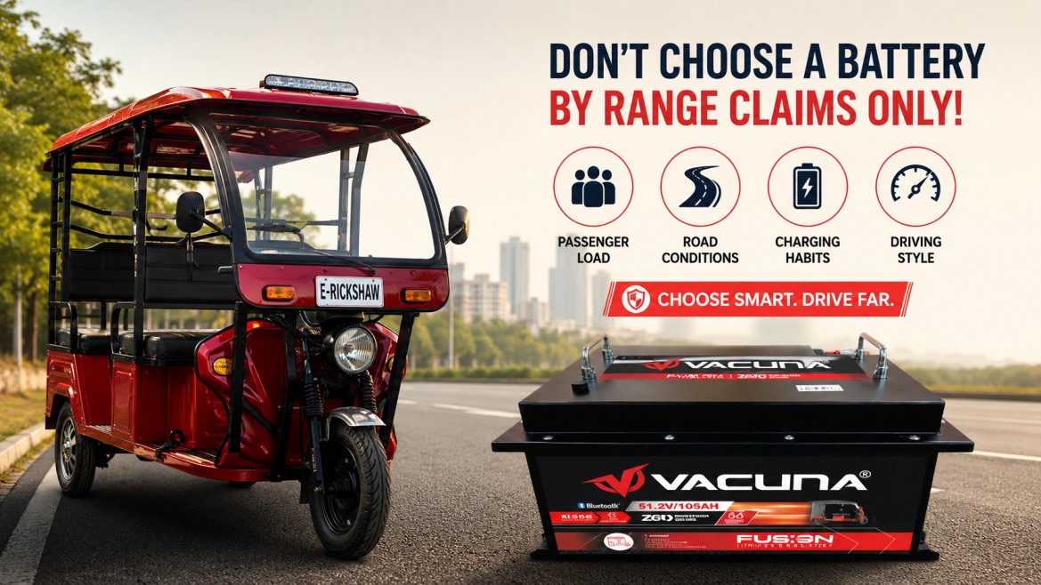 Why E-Rickshaw Drivers Should Not Choose A Battery Only By Range Claims