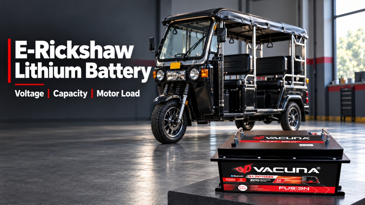 Lithium Ion Battery for E-Rickshaw: Understanding Voltage, Capacity and Load Requirements